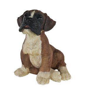 Vintage Castagna Italy Boxer Puppy Dog Statue Figure 1995
